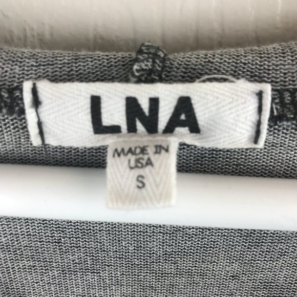 LNA Long Sleeve Hooded Sweatshirt Gray Small - Picture 3 of 4